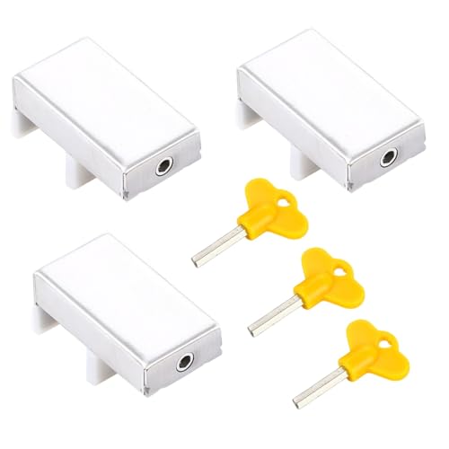 【送料無料】HOTQ 窓ロック 鍵付き 網戸ストッパー 子供安全 サッシ 工具付きベランダ アルミサ ...