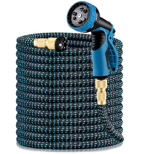 【送料無料】hblife 散水ホース 伸びるホース 銅制コネクタ 9パターン お庭の水やり お家の掃除 洗車 ..