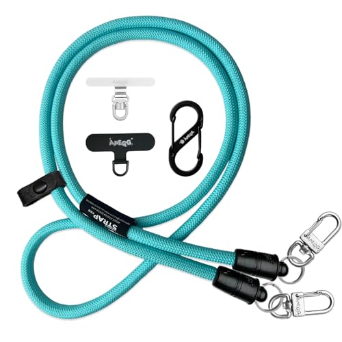 【送料無料】[VPEGGGP] APEGG スマホストラップ 120cm ホルダー2枚・S型カラビナ付]携帯ストラップ 落下防止 調整可能 首掛けストラップ スマホ ショルダー 人気 全機種対応