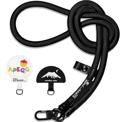 【送料無料】[VPEGGGP] APEGG スマホショルダー ネックストラップ 斜めがけ 肩掛け＆首掛け 10mm 幅広ストラップ 全機種対応 ストラップホルダー 携帯ストラップ アウトドア／通勤／旅行用