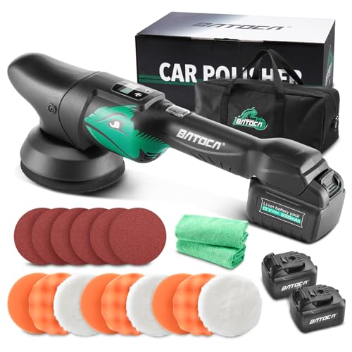 【送料無料】BATOCA-S2 コードレス ポリッシャー 125mm 充電式 LED画面 6段変速 ダブルアクションポリ..