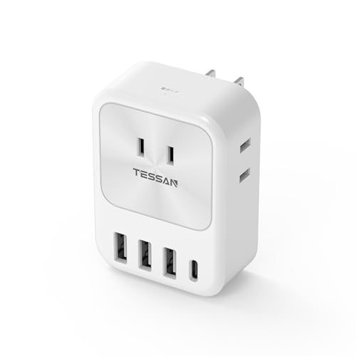 【送料無料】USB コンセント タップ TESSAN 電源タップ USB-C付き 分岐 たこあし コンセント 3口 タコ..
