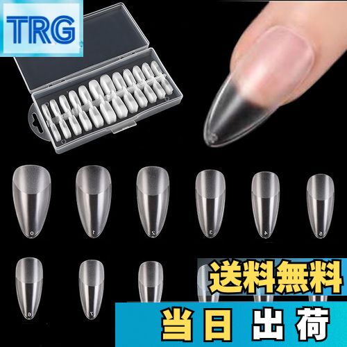 【送料無料】ネイルチップ 透明 超薄 240枚セット クリアチップセット クリアネイルチップ つけ爪 長さだし 自然なフィット感 練習用 サロン用 ネイルアート 収納ケース付 色：オープン、サイズ：オーバル