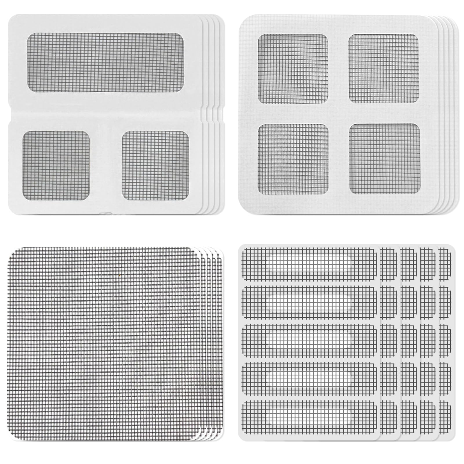 【送料無料】5WYOUKE 網戸補修シート 防虫ネット 20枚入り 4つサイズ 網戸補修テープ 網戸 ...