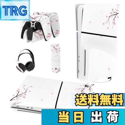 【送料無料】PlayVital 新モデルps5 Slim本体ディスクバージョンに対応用スキンシール、ps5コントローラーに対応用スキンステッカー、ps5ヘッドセ...