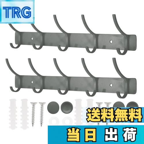 【送料無料】CAPASTEC 2個セット 壁掛けラック ウォールハンガー コートラック 壁掛けコートフック 掛けフック 5連 ハットラック バスルーム用 タオル...