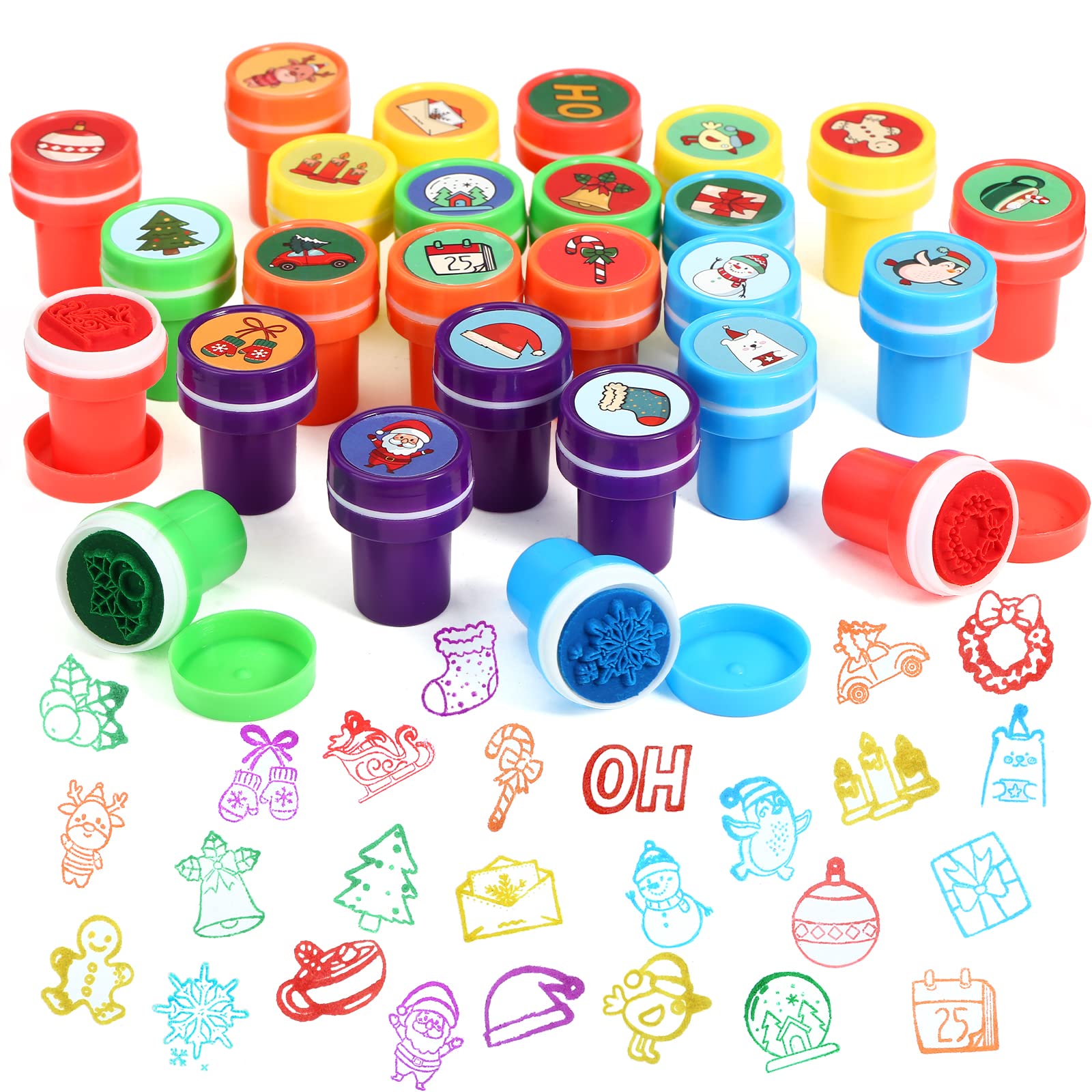 【送料無料】kesote スタンプ クリスマス 景品 おもちゃ 子供 26個セット クリスマス 飾り ...