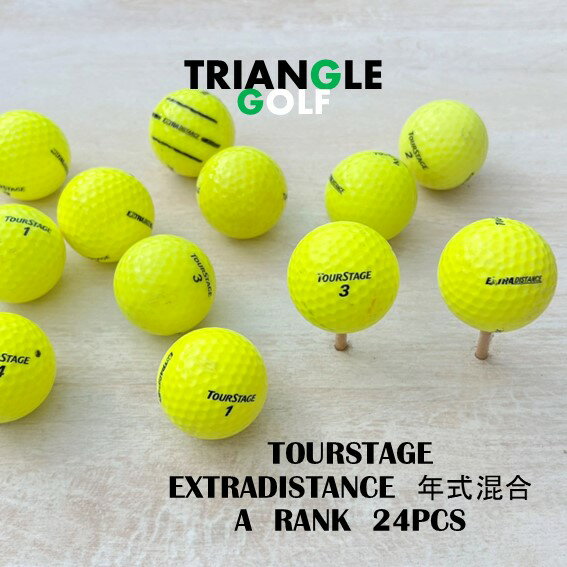 【Aランク】　ロストボール ツアーステージ エクストラディスタンス 黄 年式混合 24球 ゴルフボール　【中古】　【送料無料】「「LOSTBALL TOURSTAGE EXTRA DISTANCE イエロー 年式混合 24pcs GOLFBALL」