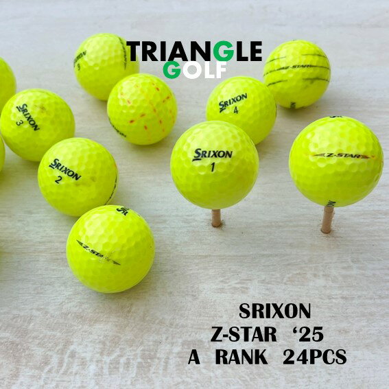 【Aランク】　ロストボール スリクソン ゼットスター 黄 2025年 24球 ゴルフボール　【中古】　【送料無料】「LOSTBALL SRIXON Z-STAR イエロー 2025年 24pcs GOLFBALL」