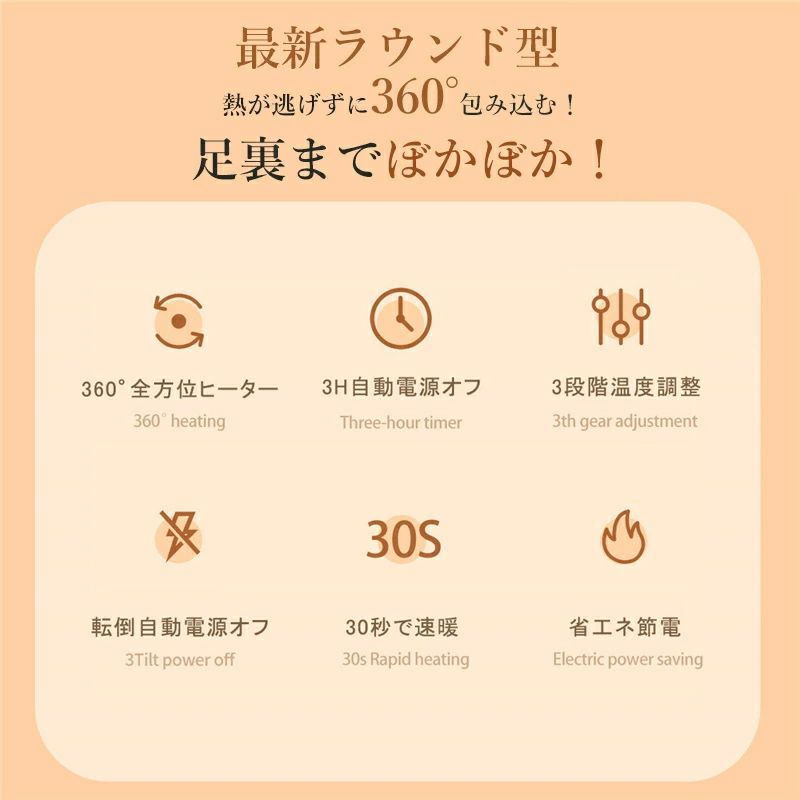 パネルヒーター 足元 遠赤外線 360° 囲む 足元ヒーター ヒーター オフィス こたつ ...