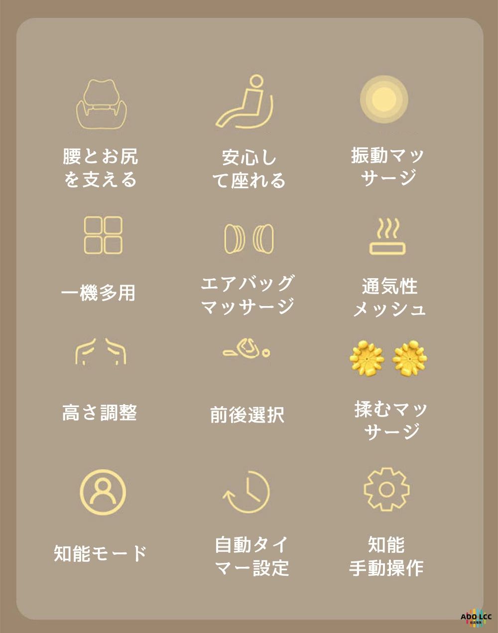 トライアングル777のマッサージクッション 在宅勤務 姿勢矯正 座椅子 エアバッグ シートクッション クッション 椅子 チェア 車 骨盤サポート 骨盤矯｜アングル2