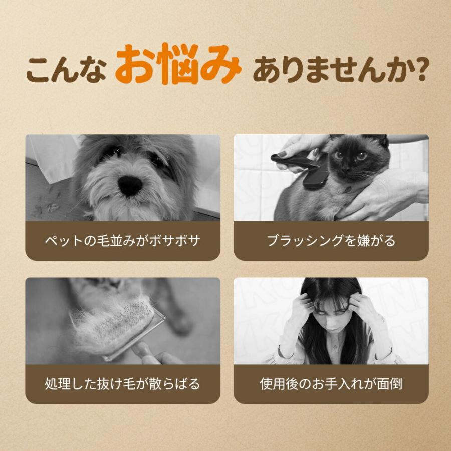 ペットブラシ 猫ブラシ ワンプッシュ 猫 ブラシ 犬 抜け毛取り 3 In1 噴霧式 USB充...