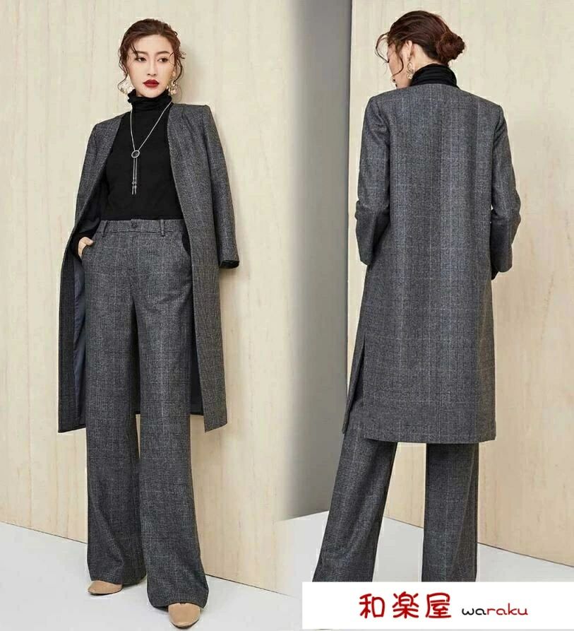 樂天商城 - 【2点600円割引】ロングパンツ ワイドパンツ テーラードジャケット 2点セット ビジネススーツ フォーマルスーツ レディース スーツ