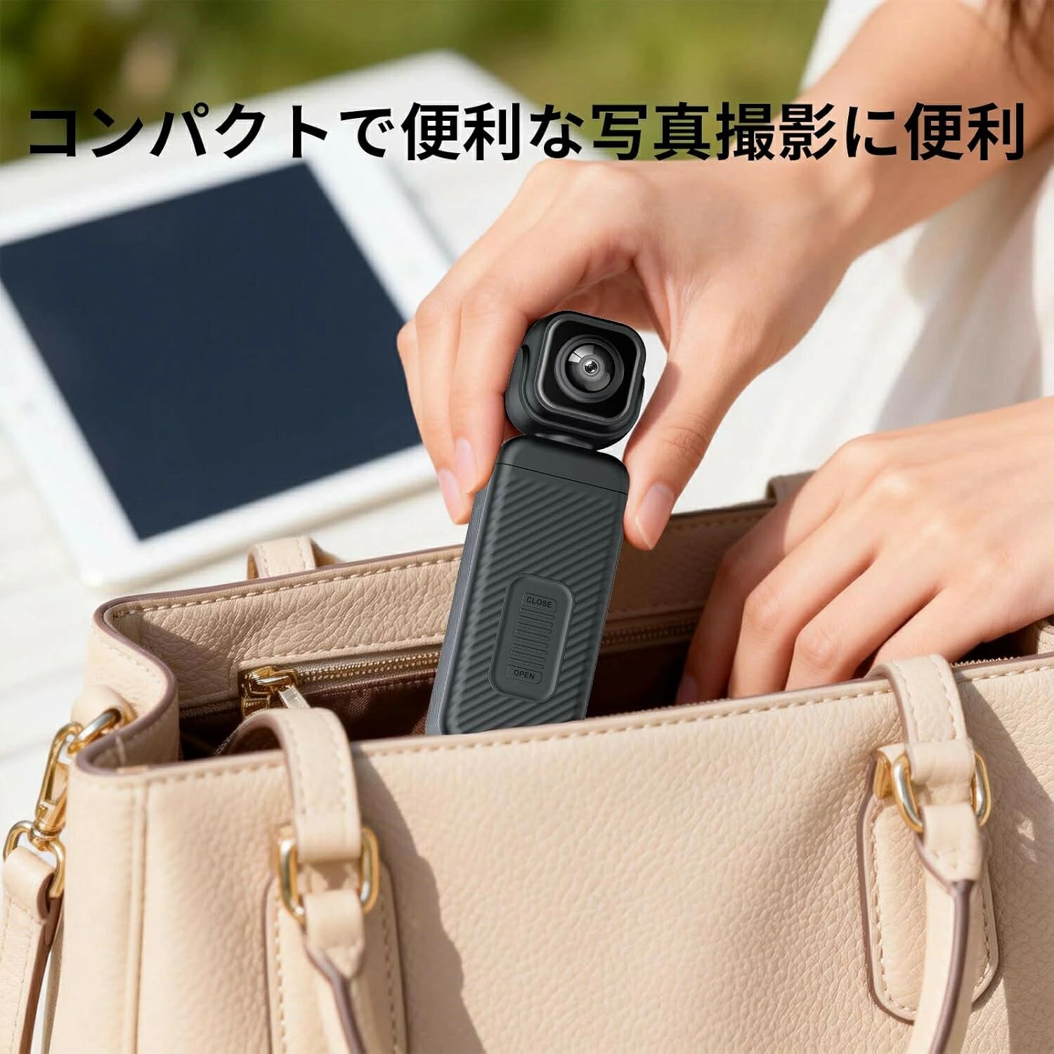 【前面&背面カメラ搭載】 ポータブルアクションカメラ Vlog デュアルフロント Wi-F...