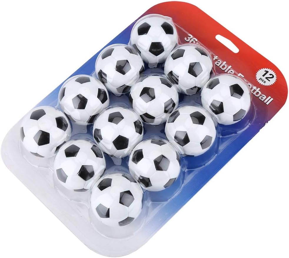 テーブルサッカー ミニフーズボール サッカーゲーム テーブルサッカーボール 交換用卓上ゲーム 24pcs ミニ 樹脂黒と白の頑丈なボールセット、カラーファーストスムーズな表面 愛好家のための安全な環境掘り出し 長い時間の使用 テーブルサッカー用の証拠が少ない