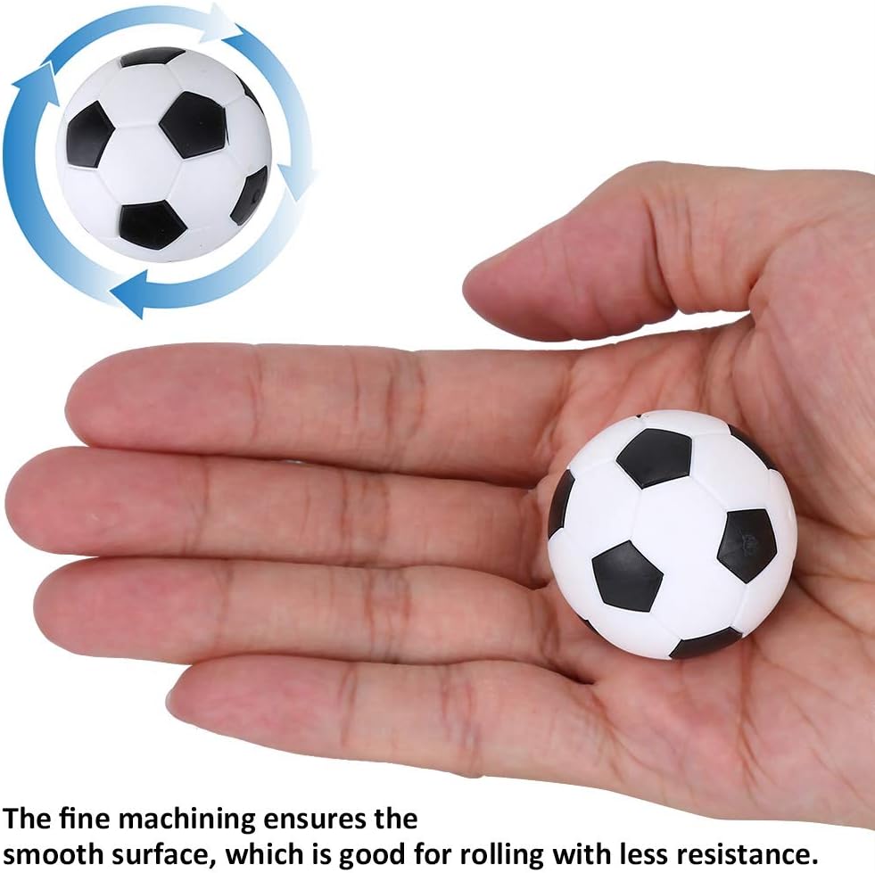 トライアングル777のテーブルサッカー ミニフーズボール サッカーゲーム テーブルサッカーボール 交換用卓上ゲーム 24pcs ミニ 樹脂黒と白の頑丈なボールセット、カラーファーストスムーズな表面 愛好家のための安全な環境掘り出し 長い時間の使用 テーブルサッカー用の証拠が少ない｜アングル2