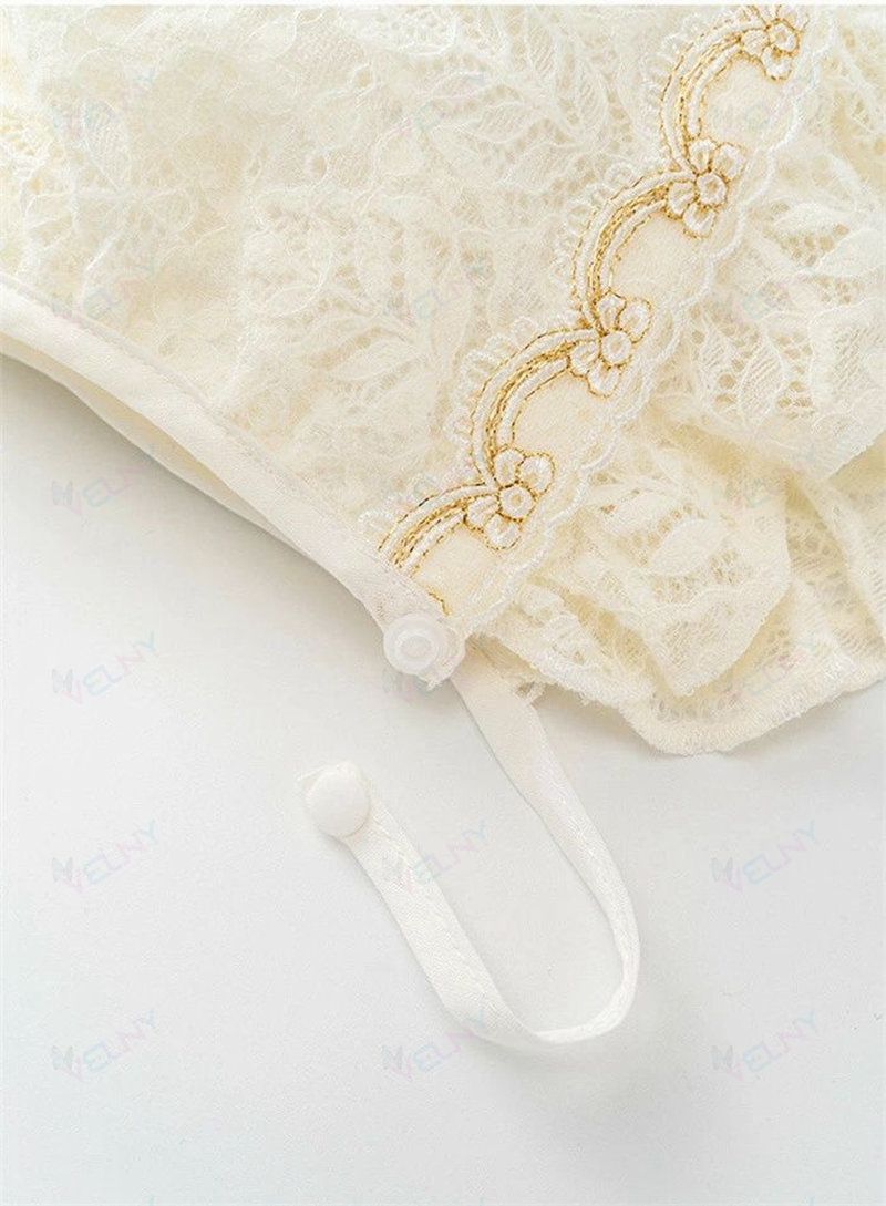 ベビー ボンネット 帽子 新生児 ベージュ レース 帽子 女の子 薄手 通気性 幼児 屋...