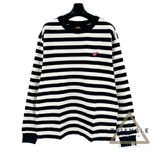 HUMAN MADE ヒューマンメイド HM26CS014 STRIPED L/S T-SHIRT ストライプ 長袖Tシャツ ロンT ネイビー サイズL 23AW