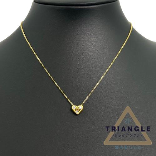 ティファニー ピアス（レディース） Tiffany & Co. ティファニー ハート ネックレス 750 K18 Pt950 ゴールド プラチナ アクセサリー ダイヤ