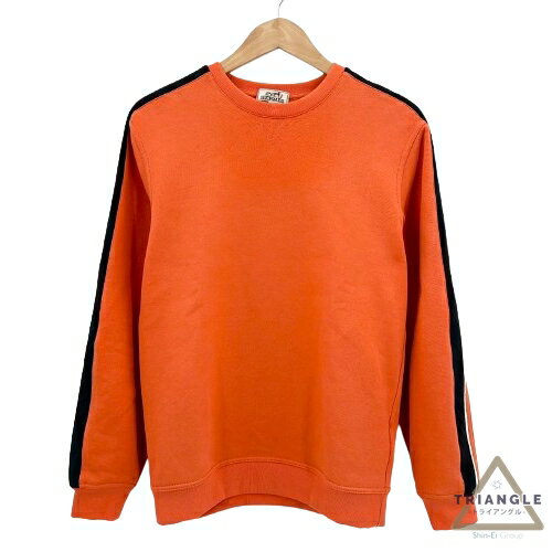 エルメス HERMES エルメス sweat shirts サイドライン スウェット オレンジ サイズXS トレーナー サイドテープ