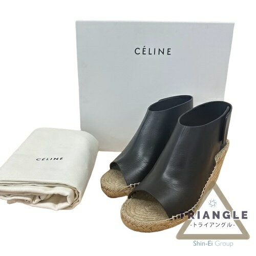 CELINE セリーヌ　Open Toe Bootie オープントゥブーティー　313853　サンダル　ブーツ 　サイズ35　ブラック　新古品-未使用品