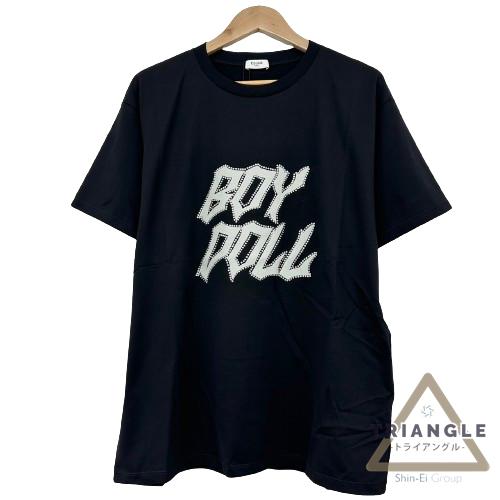 CELINE セリーヌ 2X59C671Q BOY DOLL Tシャツ ブラック サイズL スタッズ 半袖Tシャツ カットソー メンズ 22AW 【未使用品】 A