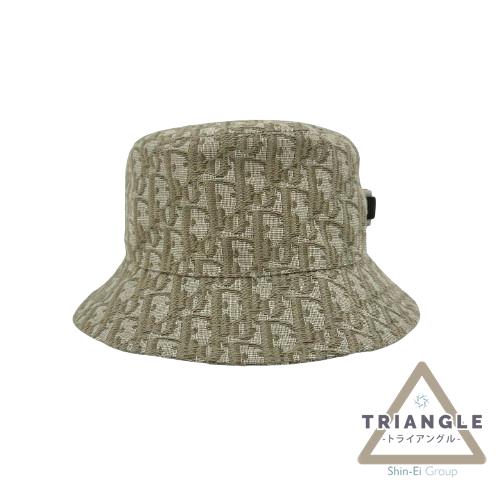 Christian Dior クリスチャンディオール オブリーク ジャガード バケット ハット グリーン カーキ Sサイズ 総柄