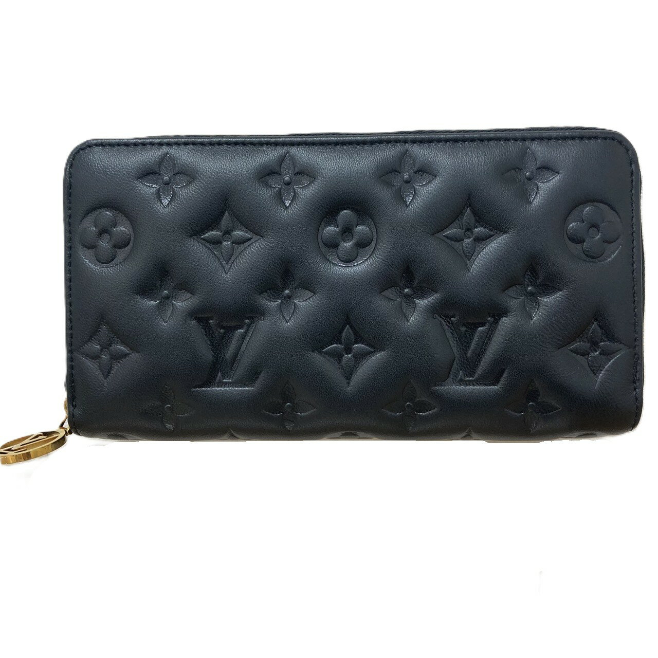 Louis Vuitton ルイヴィトン M81510 ジッピーウォレット クッサン モノグラム エンボス ノワール ブラック