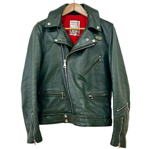 Lewis Leathers ルイスレザーズ Cyclone サイクロン 441T ダブルライダース ダークグリーン レザー ライダース 36 メンズ