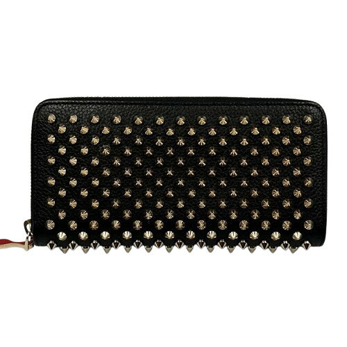 ✨美品✨ルブタン ラウンドジップ パネトーネ ラウンドジップ　グレー レザー Panettone Wallet ブラック カーフレザー - Accessories - Men