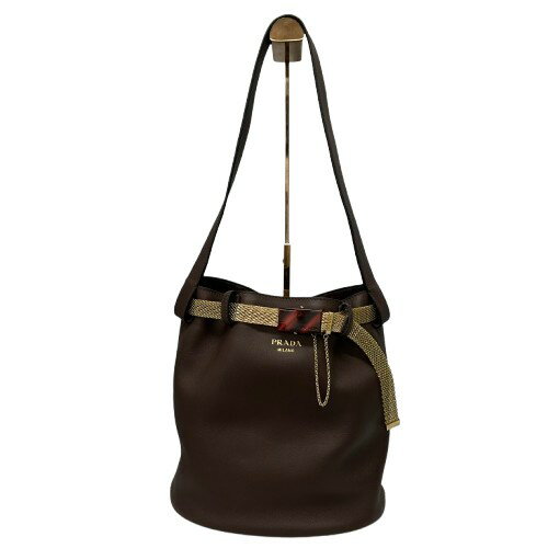 PRADA プラダ 1BE085 バックル付 レザー
