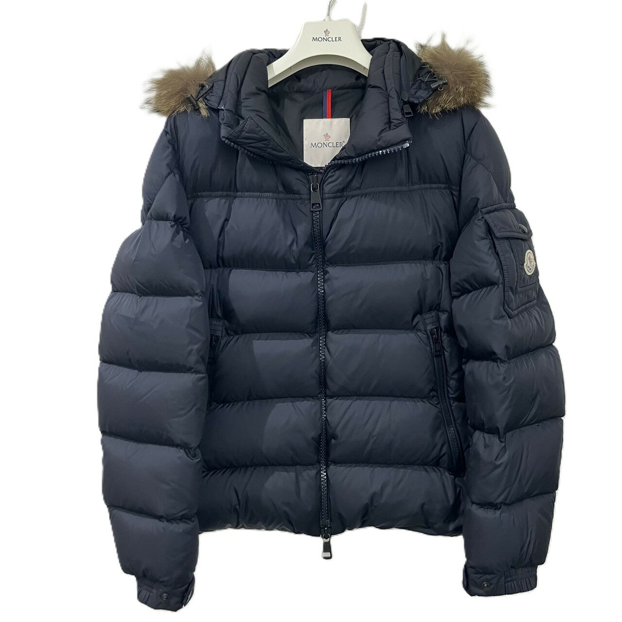 楽天市場】ファー コート（ブランドモンクレール・カラーネイビー）の通販