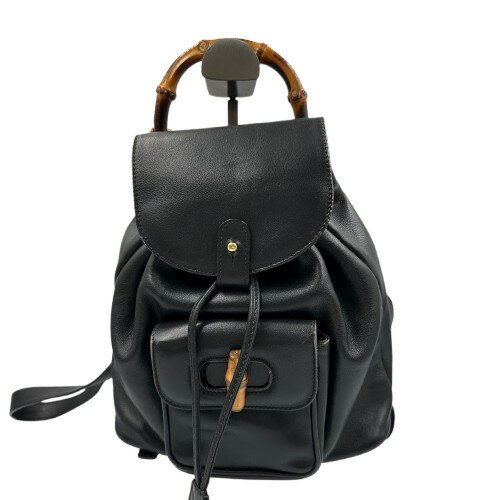 GUCCI グッチ バンブー リュック レザー ブラック