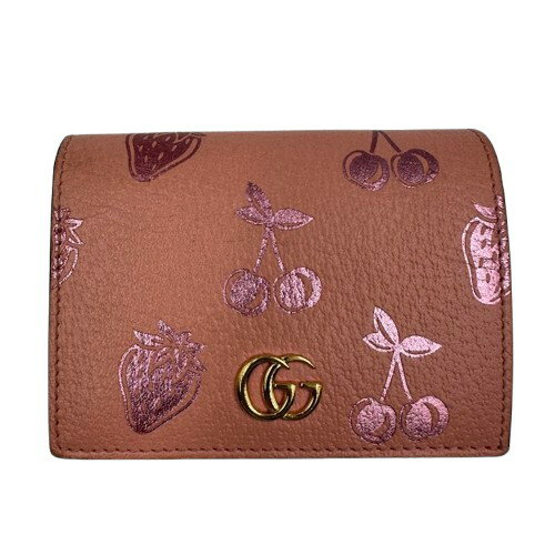 極美品✨GUCCI 折り財布　スウィング　シボレザー　ピンクベージュ　レディース 極美品✨GUCCI 折り財布 スウィング シボレザー ピンクベージュ