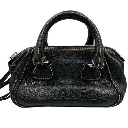 CHANEL シャネル タッセル ロゴ レザー ハンドバッグ CHANEL シャネル タッセル ロゴ レザー ハンドバッグ
