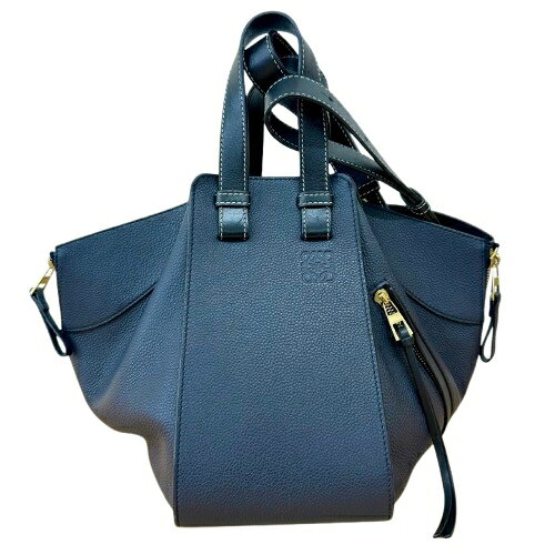 LOEWE ロエベ ハンモック スモール ハンドバッグ ショルダーバッグ ネイビー×ブラック レディース