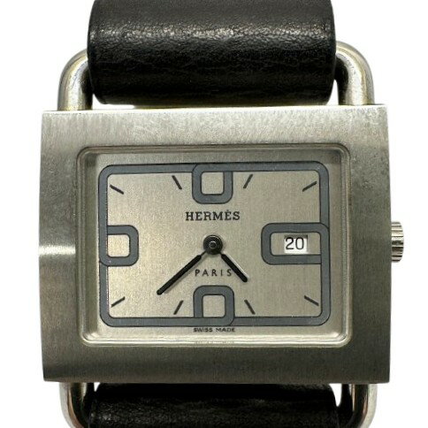 HERMES エルメス バレニア デイト BA1.510 クォーツ ホワイト ブラック 稼働