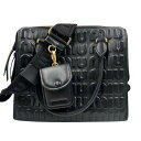 MIUMIU エンボスレザー 2WAYショルダー ブラック バッグ カバン
