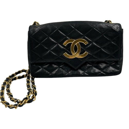 乐天商城 - CHANEL シャネル ラムスキン チェーンショルダーバッグ レザー ブラック