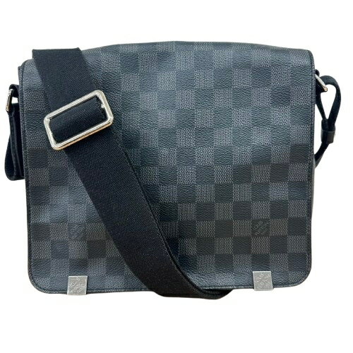 乐天商城 - Louis Vuitton ルイヴィトン N41028 ダミエグラフィット ディストリクトPM メッセンジャーバッグ ショルダーバッグ レザー メンズ