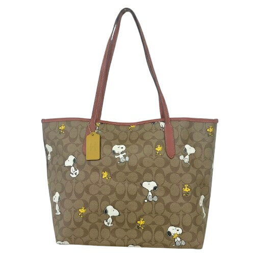 乐天商城 - COACH × PEANUTS コーチ スヌーピー シグネチャー H2278-CF166 トートバッグ レザー レディース