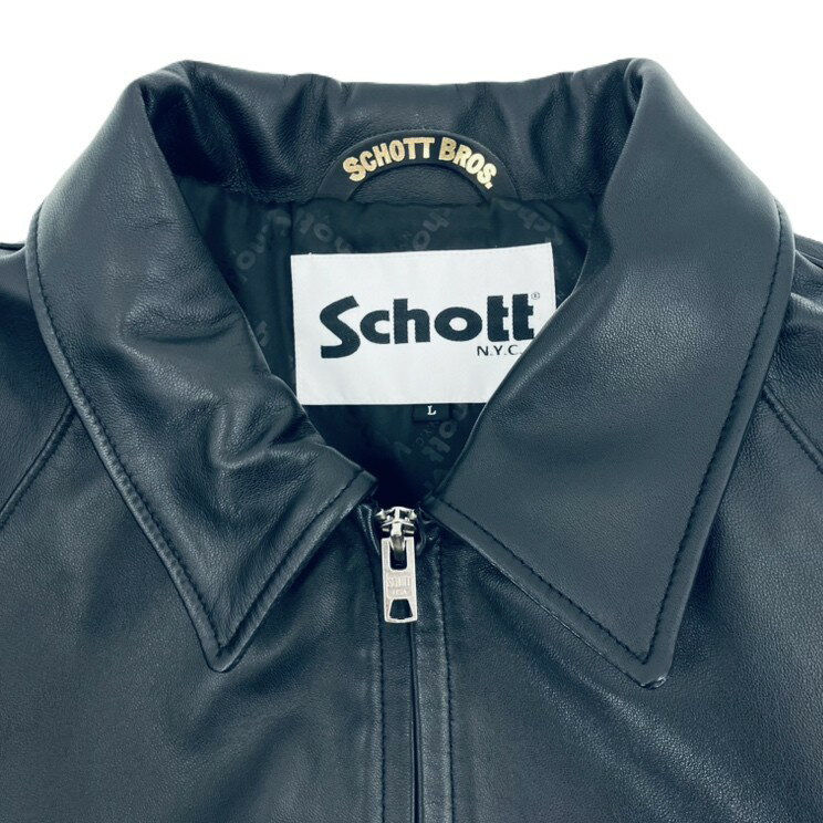 Schott ショット BEAUTY&YOUTH 別注 レザー トラッカーブルゾン Lサイズ ブラック