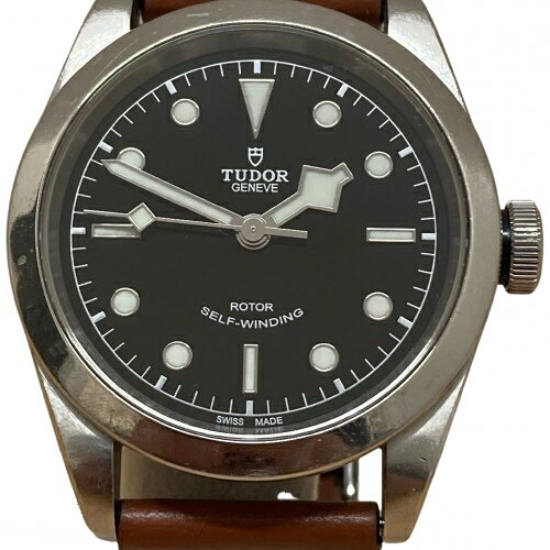 TUDOR 79540　ブラックベイ 黒文字盤　自動巻き　革ベルト　41mm