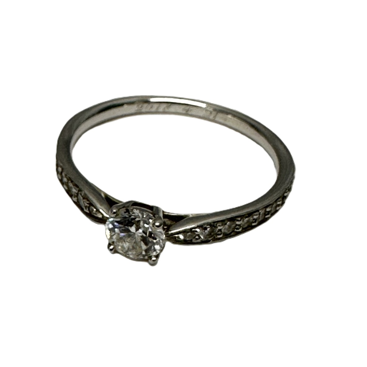 乐天商城 - TIFFANY&Co ティファニー ソリティア ハーモニー pt950 0.35ct ダイヤ 13号 D-VS1-3EX 日付刻印 レディース