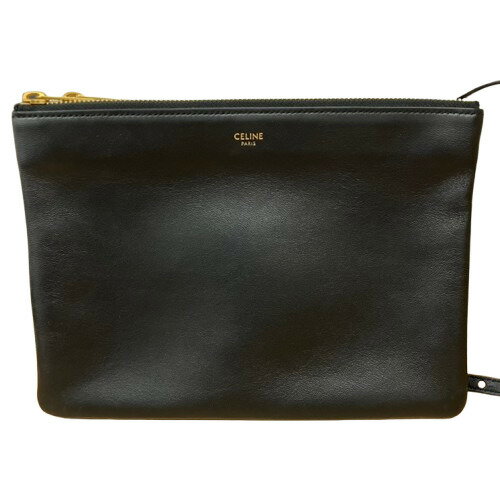 乐天商城 - CELINE　セリーヌ　トリオ　ショルダーバッグ　ブラック　ゴールド金具
