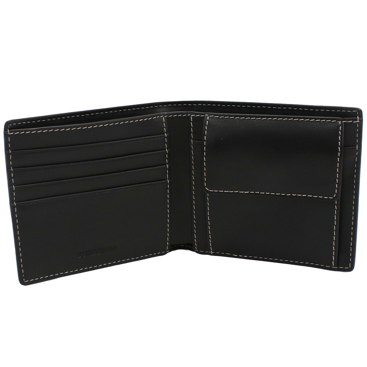 BURBERRY バーバリー チェック＆レザー バイフォールド コインウォレット 8052802 A8900 メンズ ブラウン tricolore-10049619 Tricolore [トリコローレ] サンプル画像3