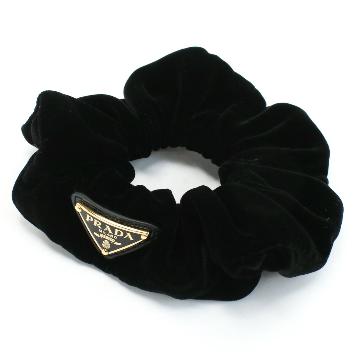 PRADA プラダ ベルベット シュシュ 1IF015 068 F0002 レディース ブラック