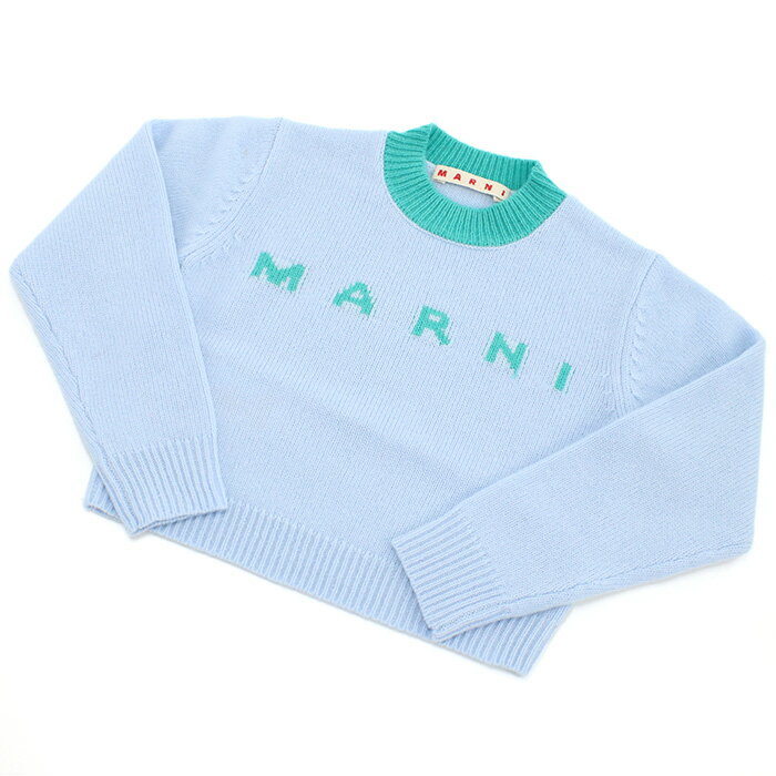 MARNI マルニ ロゴ ニット M00623 M00ML 0M845 ベビー キッズ ブルー 大人もOK
