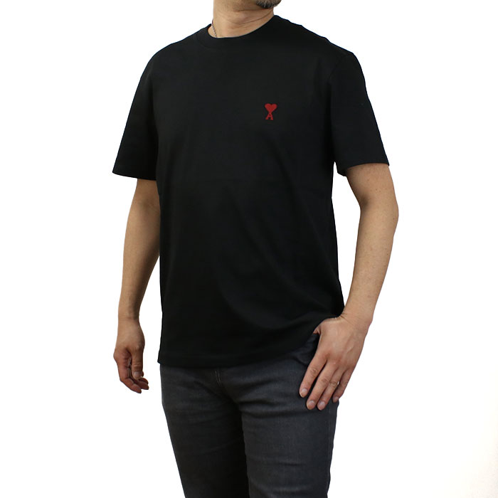 AMI PARIS アミパリス ハートロゴ 半袖Tシャツ BFUTS035.724 001 レディース メンズ ブラック tricolore-10052884 Tricolore [トリコローレ] サンプル画像2