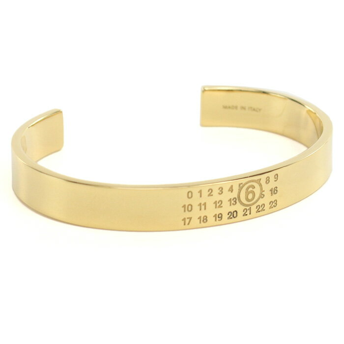 MM6 エムエムシックス Numeric ミニマルシグネチャー カフブレスレット SM6UY0061 P6469 950 レディース ゴールド